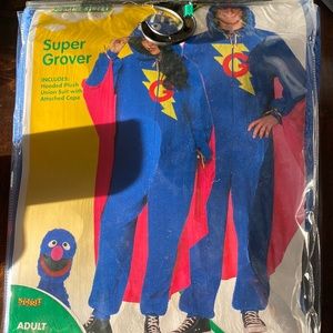 Brand new Super Grover costume-adult L/XL
